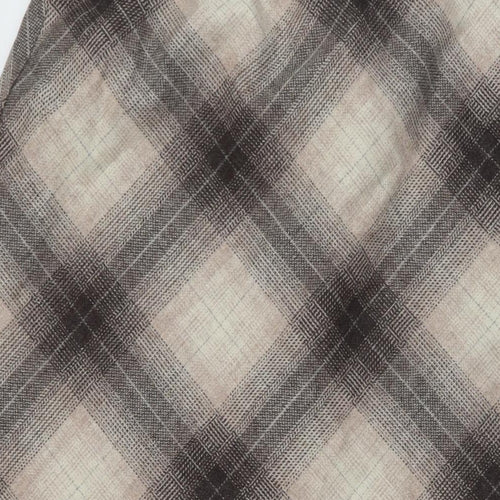 Eastex Womens Beige Plaid Wool A-Line Skirt Size 14