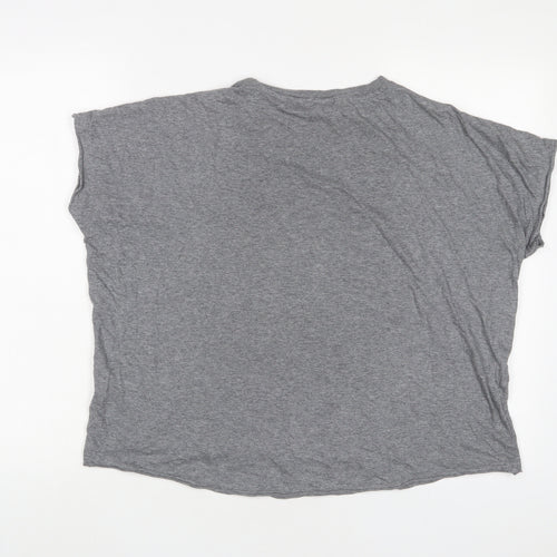 Diesel Womens Grey Cotton Basic T-Shirt Size XS Crew Neck