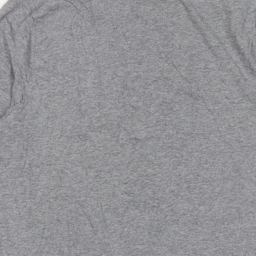 Marks and Spencer Mens Grey Cotton T-Shirt Size M Crew Neck