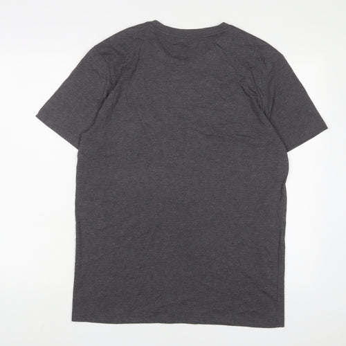 OWNA Mens Grey Polyester T-Shirt Size M Crew Neck