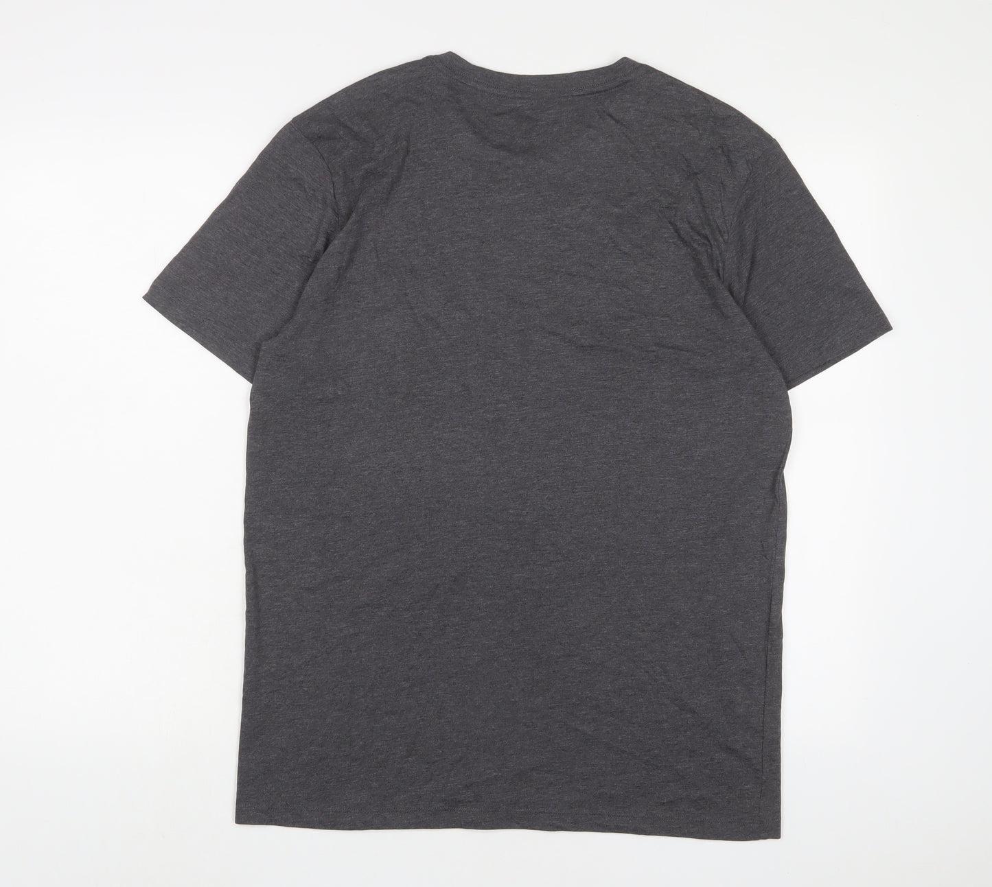 OWNA Mens Grey Polyester T-Shirt Size M Crew Neck