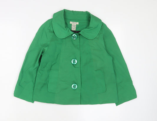 Vertigo Womens Green Jacket Blazer Size XS Button