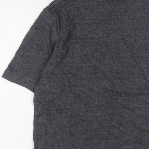 Havers Mens Grey Cotton T-Shirt Size L Crew Neck