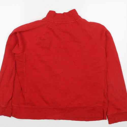 Ralph Lauren Womens Red Cotton Full Zip Sweatshirt Size XL Zip