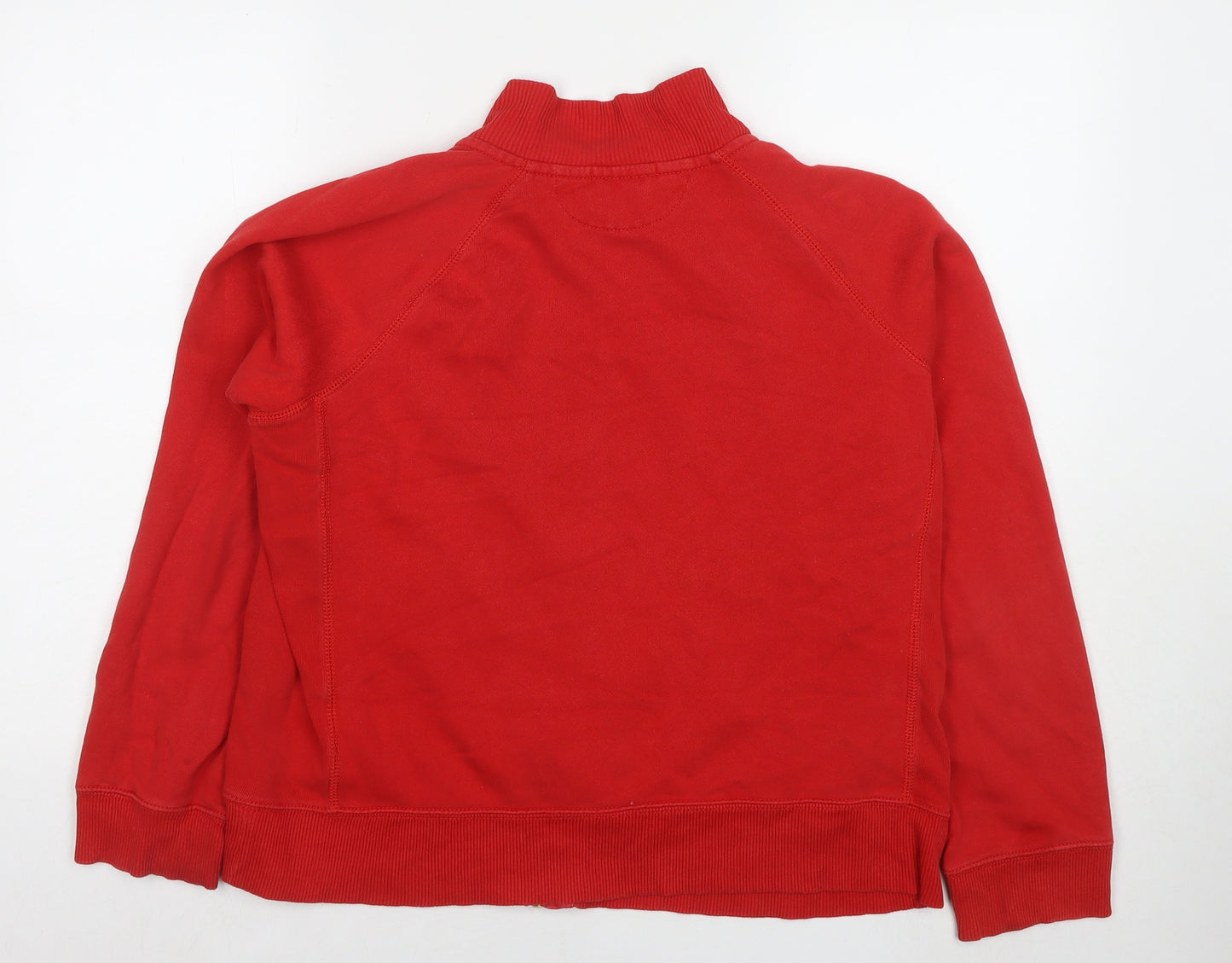 Ralph Lauren Womens Red Cotton Full Zip Sweatshirt Size XL Zip