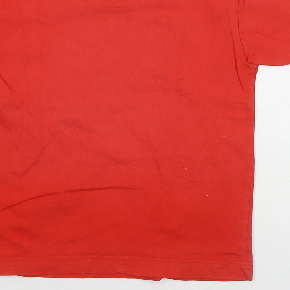 Airborne Boys Red Cotton Basic T-Shirt Size 4-5 Years Round Neck Pullover - Hakuna Matata