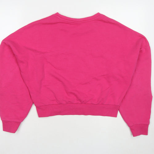 Prince Womens Pink Cotton Pullover Sweatshirt Size 12 Pullover - Logo, cropped Size 12-14