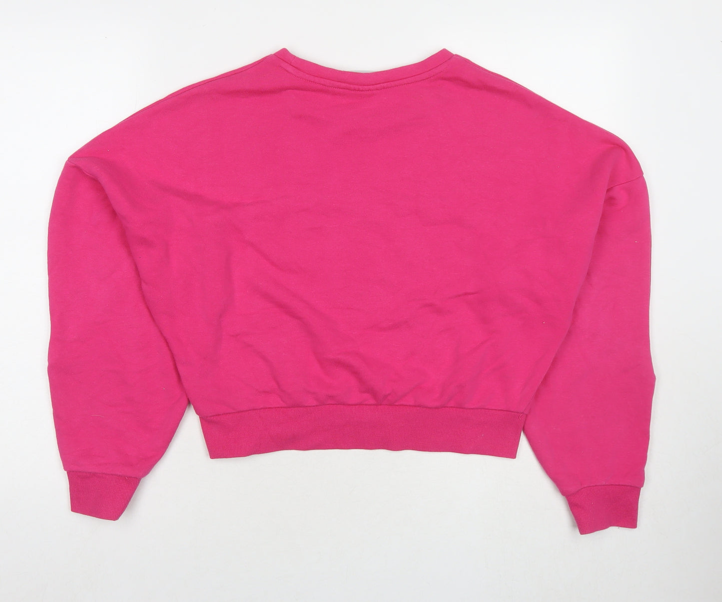 Prince Womens Pink Cotton Pullover Sweatshirt Size 12 Pullover - Logo, cropped Size 12-14