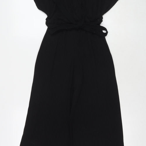 New Look Womens Black Viscose Jumpsuit One-Piece Size 8 L23 in Pullover