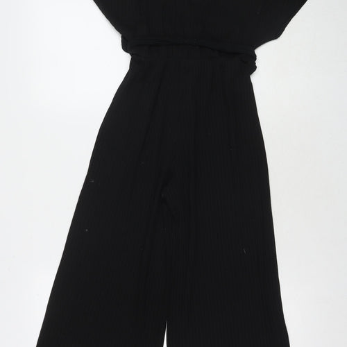 New Look Womens Black Viscose Jumpsuit One-Piece Size 8 L23 in Pullover