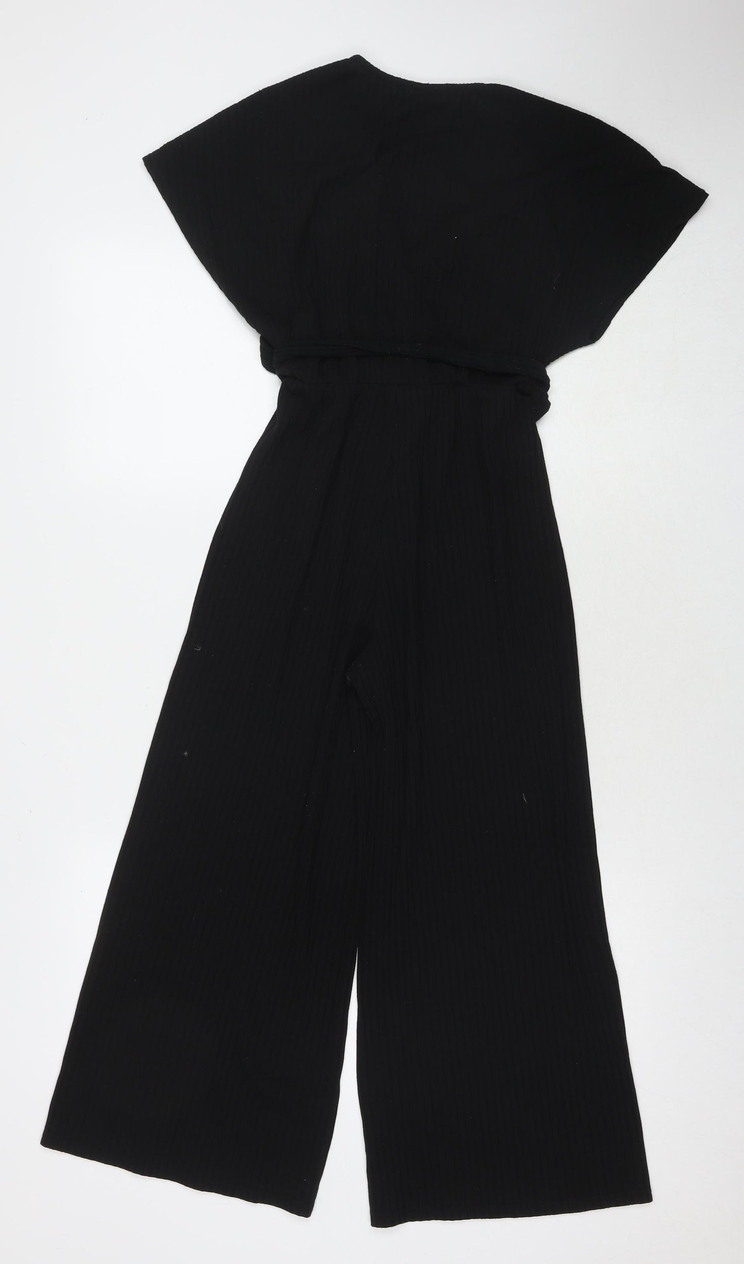 New Look Womens Black Viscose Jumpsuit One-Piece Size 8 L23 in Pullover