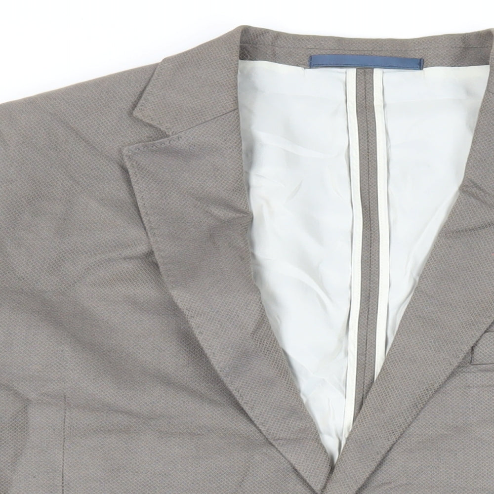 Marks and Spencer Mens Grey Linen Jacket Suit Jacket Size 44 Regular