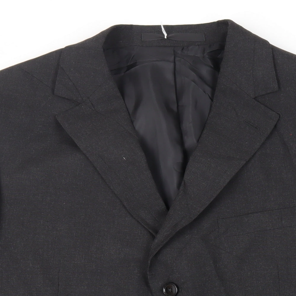 Marks and Spencer Mens Black Polyester Jacket Suit Jacket Size 42 Regular