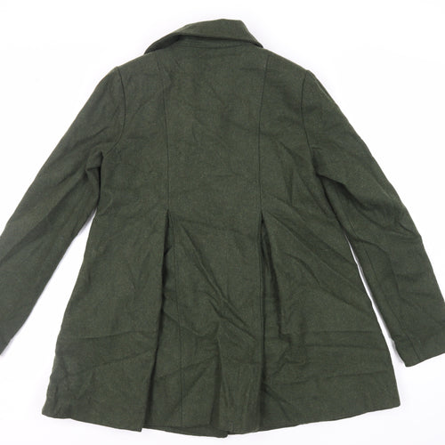 Pins & Needles Womens Green Pea Coat Coat Size S Button