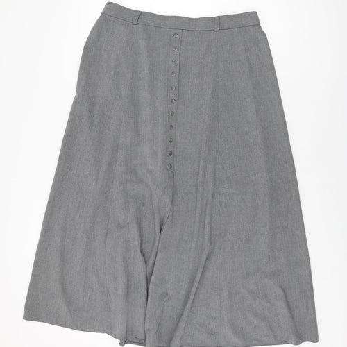 Yessica Womens Grey Polyester Swing Skirt Size 18