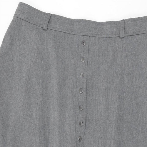 Yessica Womens Grey Polyester Swing Skirt Size 18