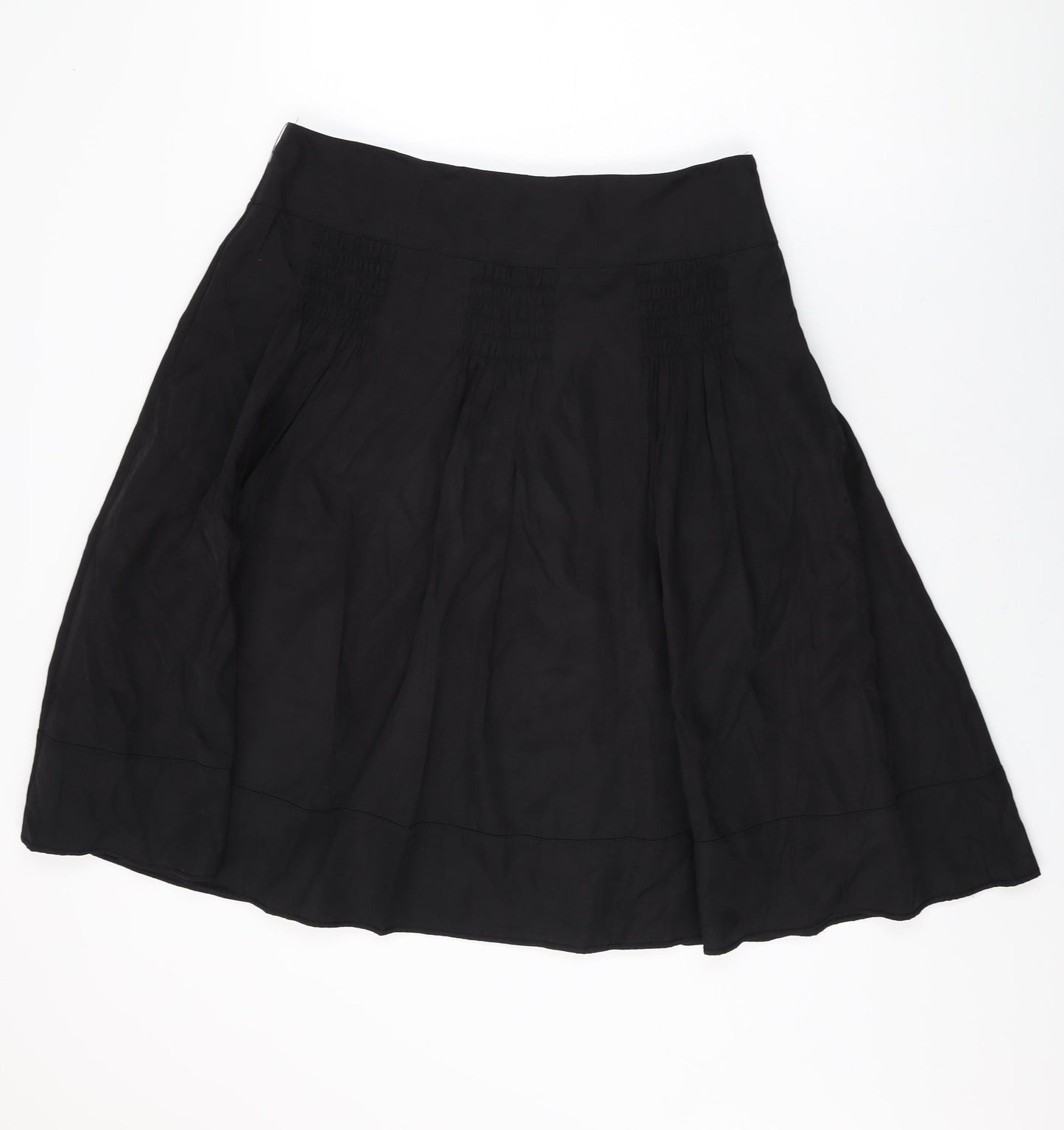 Autograph Womens Black Polyester Swing Skirt Size 14 Zip