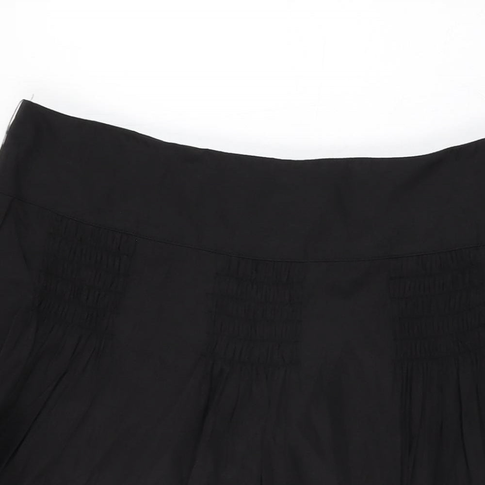 Autograph Womens Black Polyester Swing Skirt Size 14 Zip