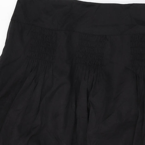 Autograph Womens Black Polyester Swing Skirt Size 14 Zip