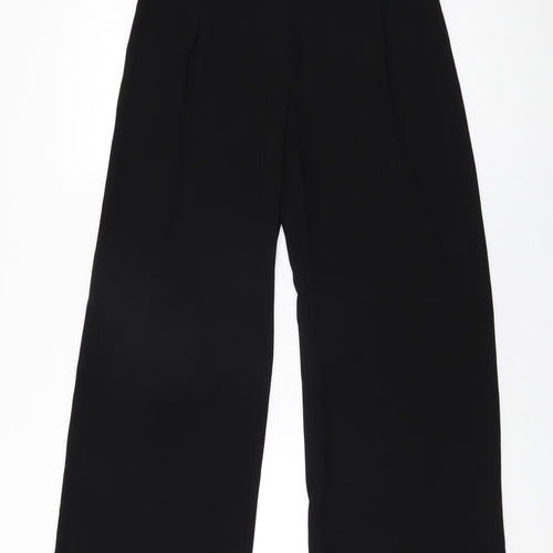 Autograph Womens Black Polyester Trousers Size 10 L31 in Regular Zip