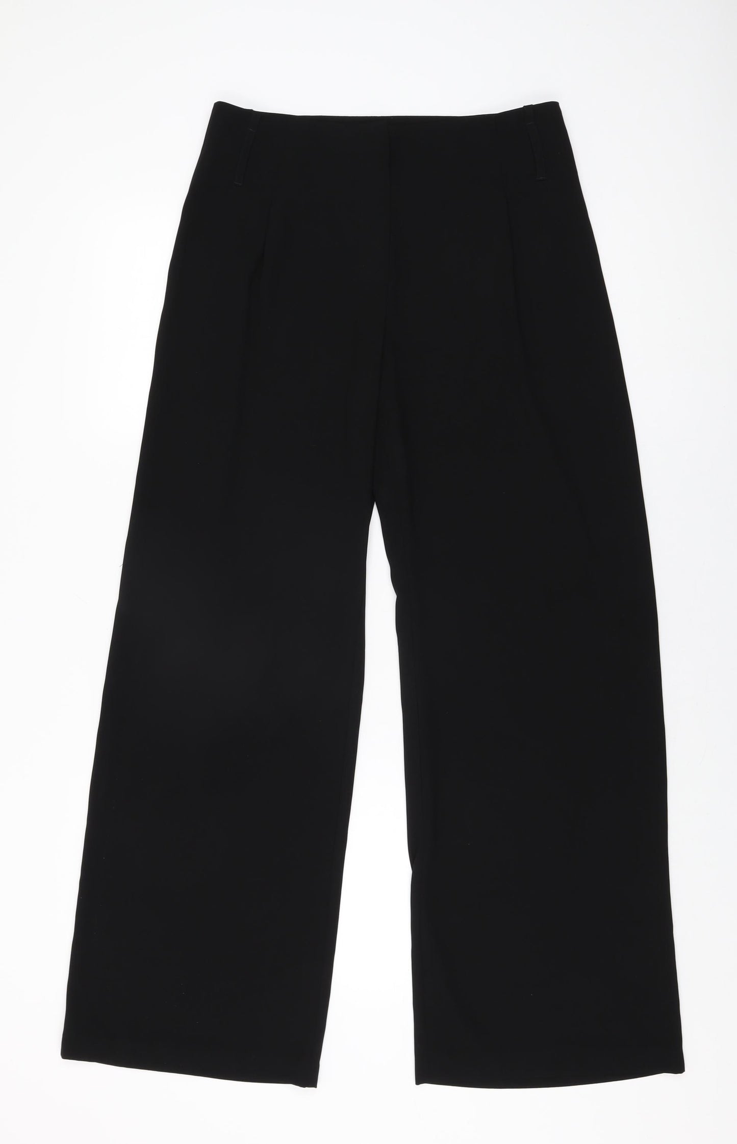 Autograph Womens Black Polyester Trousers Size 10 L31 in Regular Zip