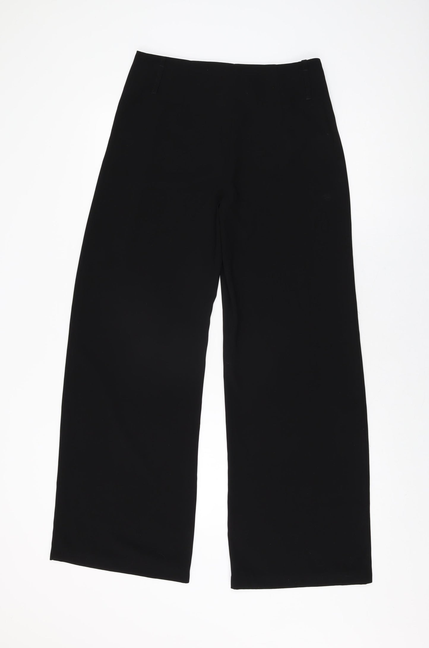 Autograph Womens Black Polyester Trousers Size 10 L31 in Regular Zip