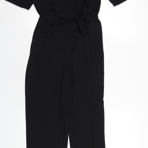 Jacqueline De Yong Womens Black Polyester Jumpsuit One-Piece Size S L27 in Button