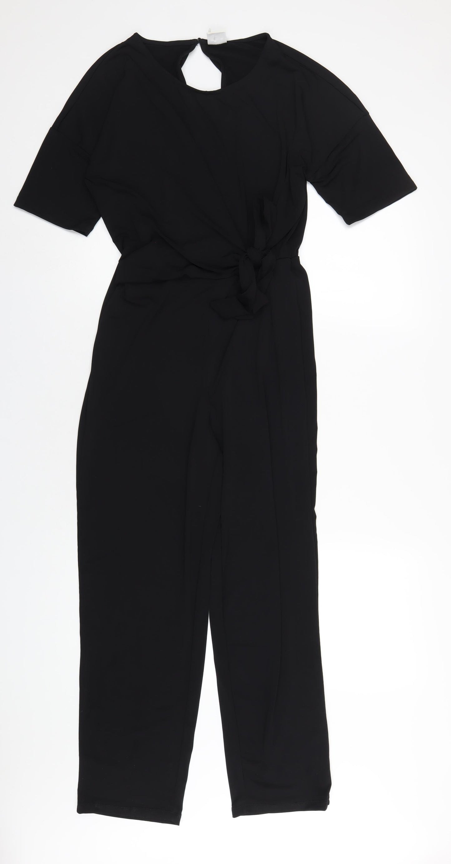 Jacqueline De Yong Womens Black Polyester Jumpsuit One-Piece Size S L27 in Button