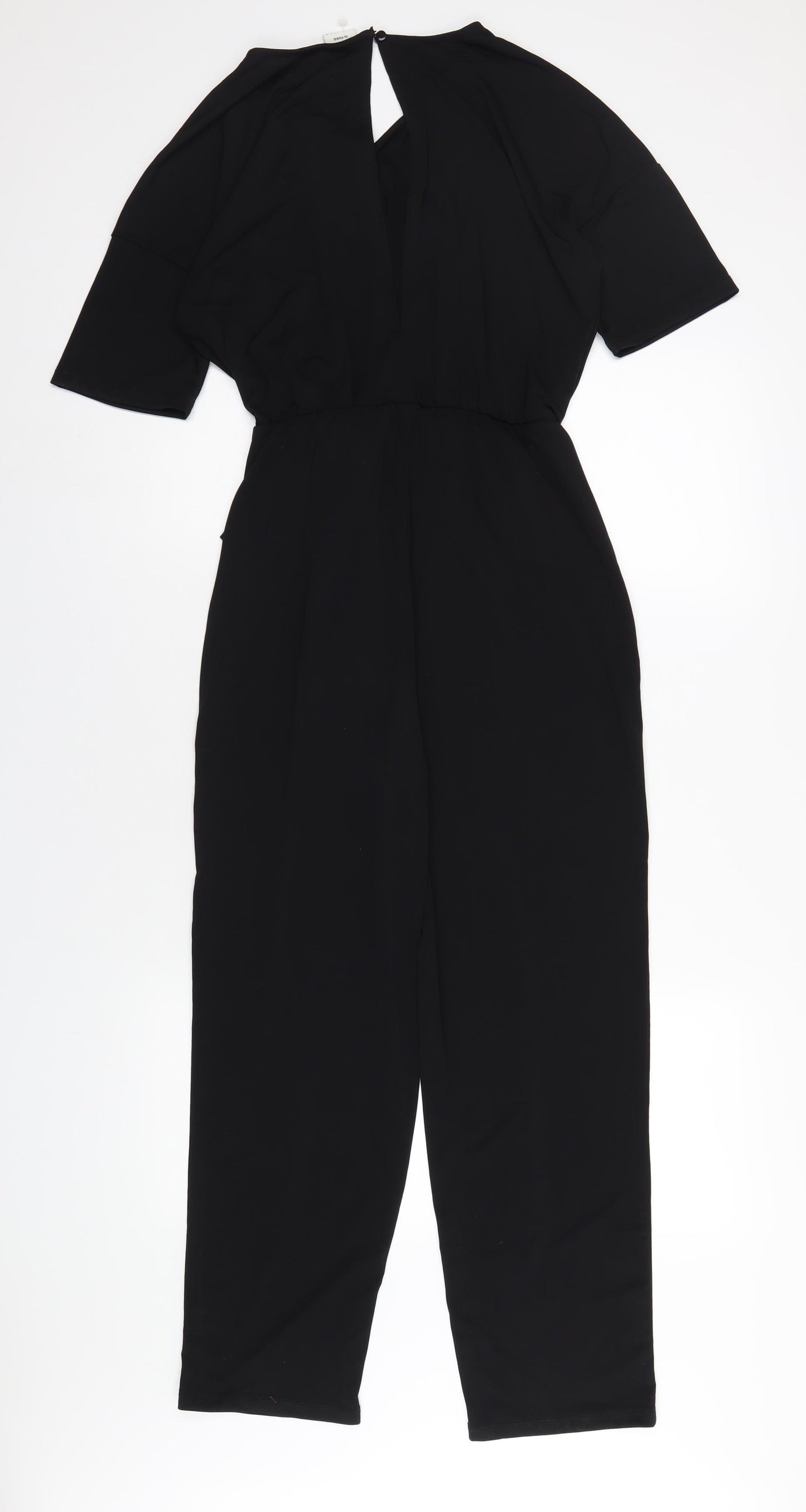 Jacqueline De Yong Womens Black Polyester Jumpsuit One-Piece Size S L27 in Button