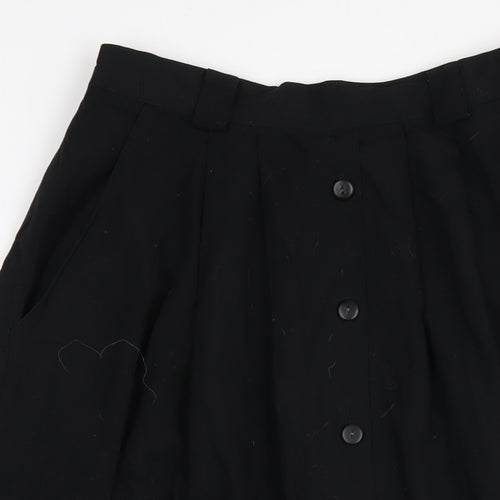 Long Tall Sally Womens Black Polyester A-Line Skirt Size 18