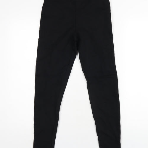 Marks and Spencer Womens Black Viscose Carrot Leggings Size 10 L28 in