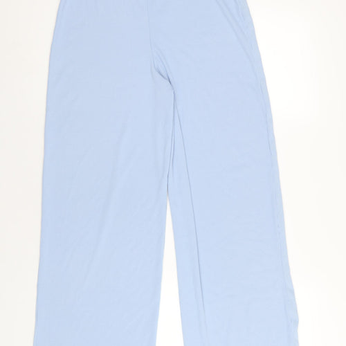 Nasty Gal Womens Blue Polyester Trousers Size 10 L31 in Regular