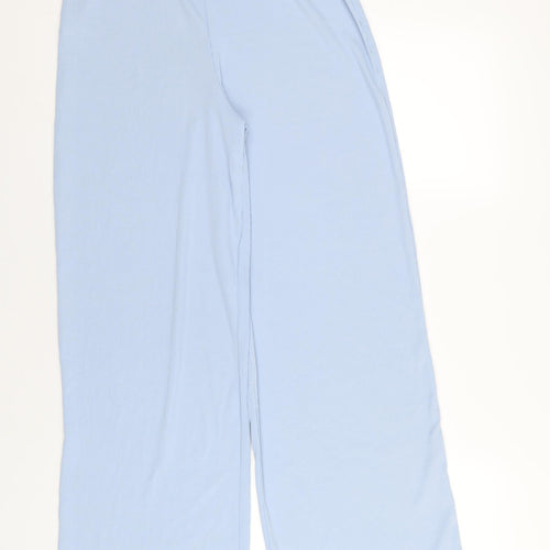 Nasty Gal Womens Blue Polyester Trousers Size 10 L31 in Regular