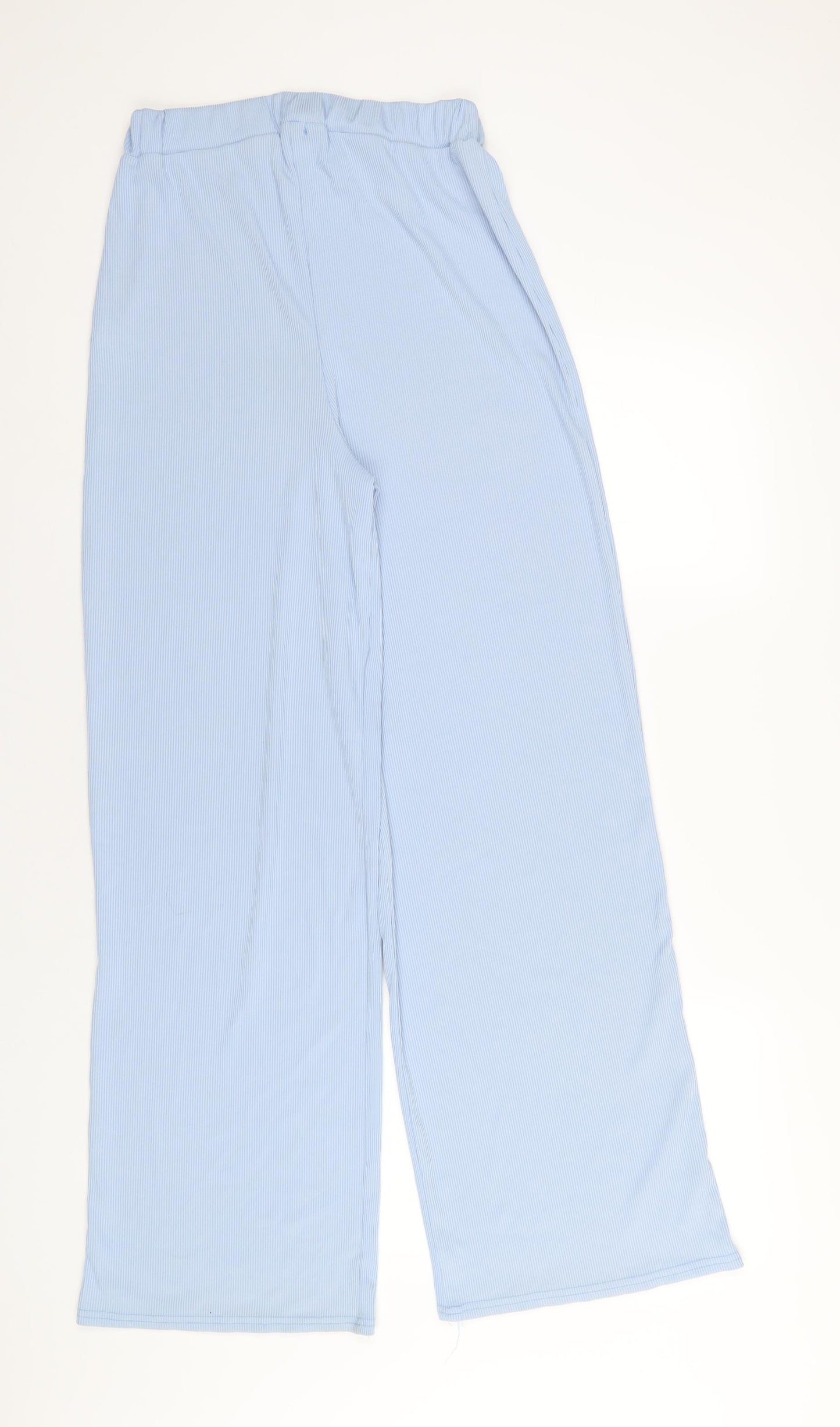 Nasty Gal Womens Blue Polyester Trousers Size 10 L31 in Regular