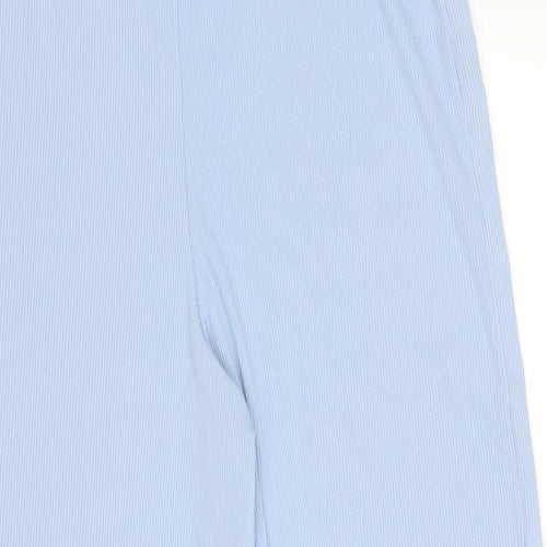 Nasty Gal Womens Blue Polyester Trousers Size 10 L31 in Regular