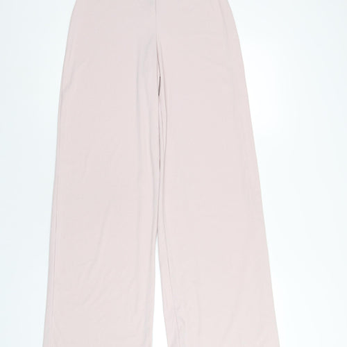 Nasty Gal Womens Pink Polyester Trousers Size 10 L33 in Regular