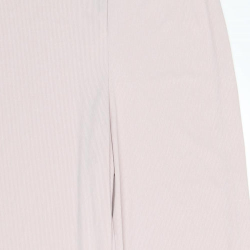 Nasty Gal Womens Pink Polyester Trousers Size 10 L33 in Regular