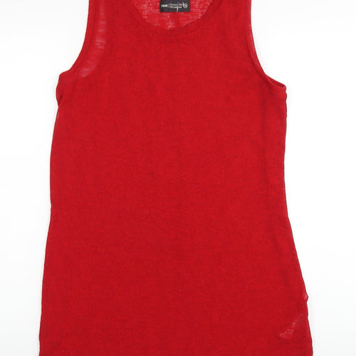 NEXT Womens Red Polyester Tank Dress Size 14 Scoop Neck Pullover