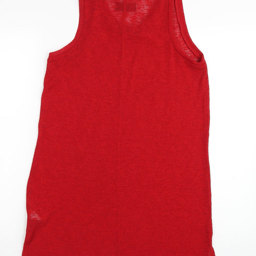 NEXT Womens Red Polyester Tank Dress Size 14 Scoop Neck Pullover