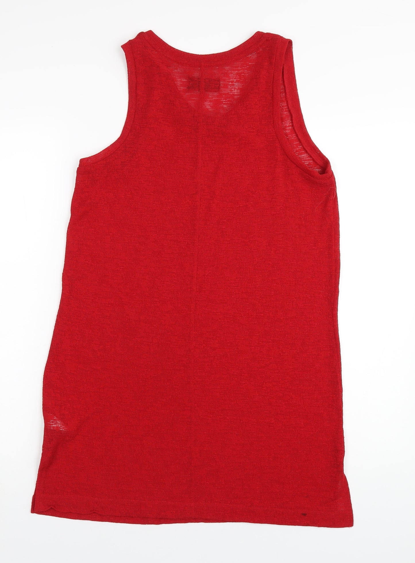 NEXT Womens Red Polyester Tank Dress Size 14 Scoop Neck Pullover