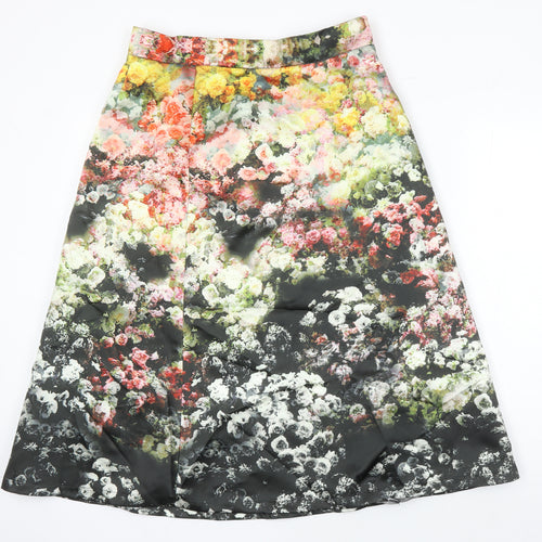 Jolie Moi Womens Multicoloured Floral Polyester A-Line Skirt Size 14