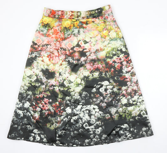 Jolie Moi Womens Multicoloured Floral Polyester A-Line Skirt Size 14