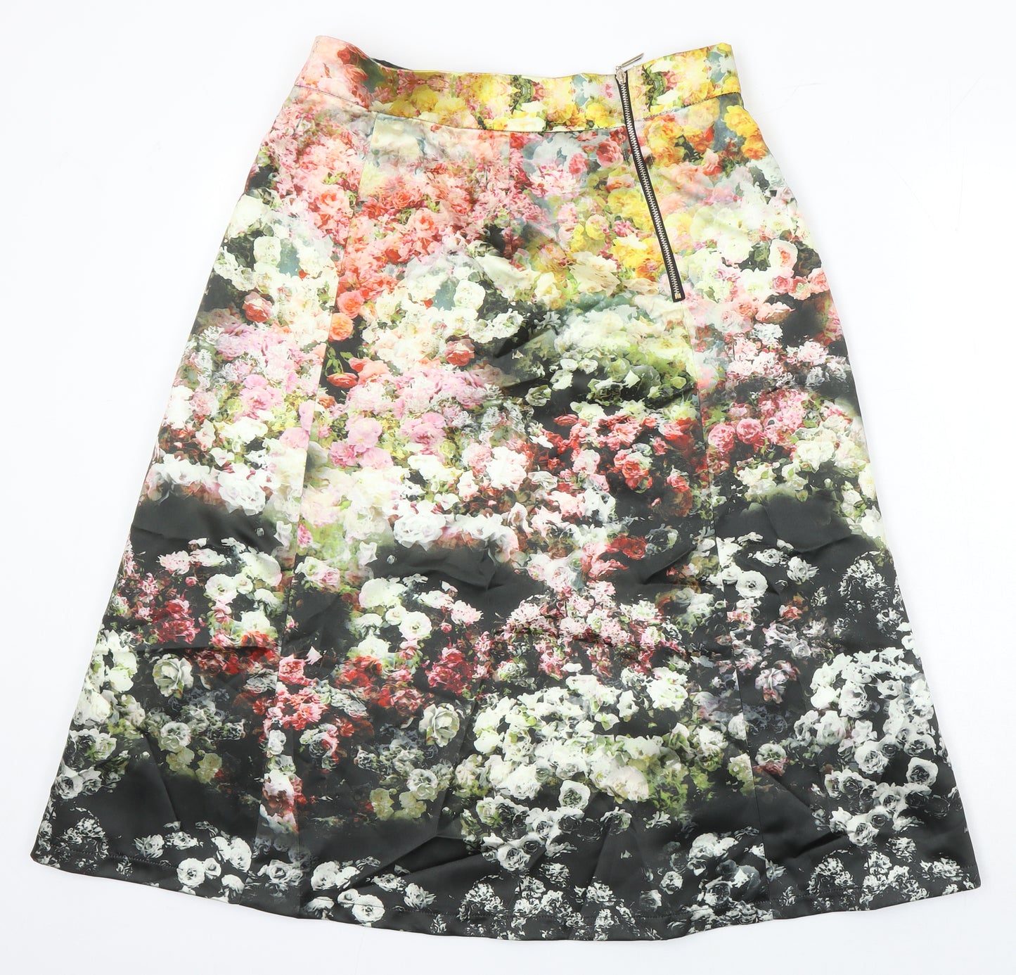 Jolie Moi Womens Multicoloured Floral Polyester A-Line Skirt Size 14