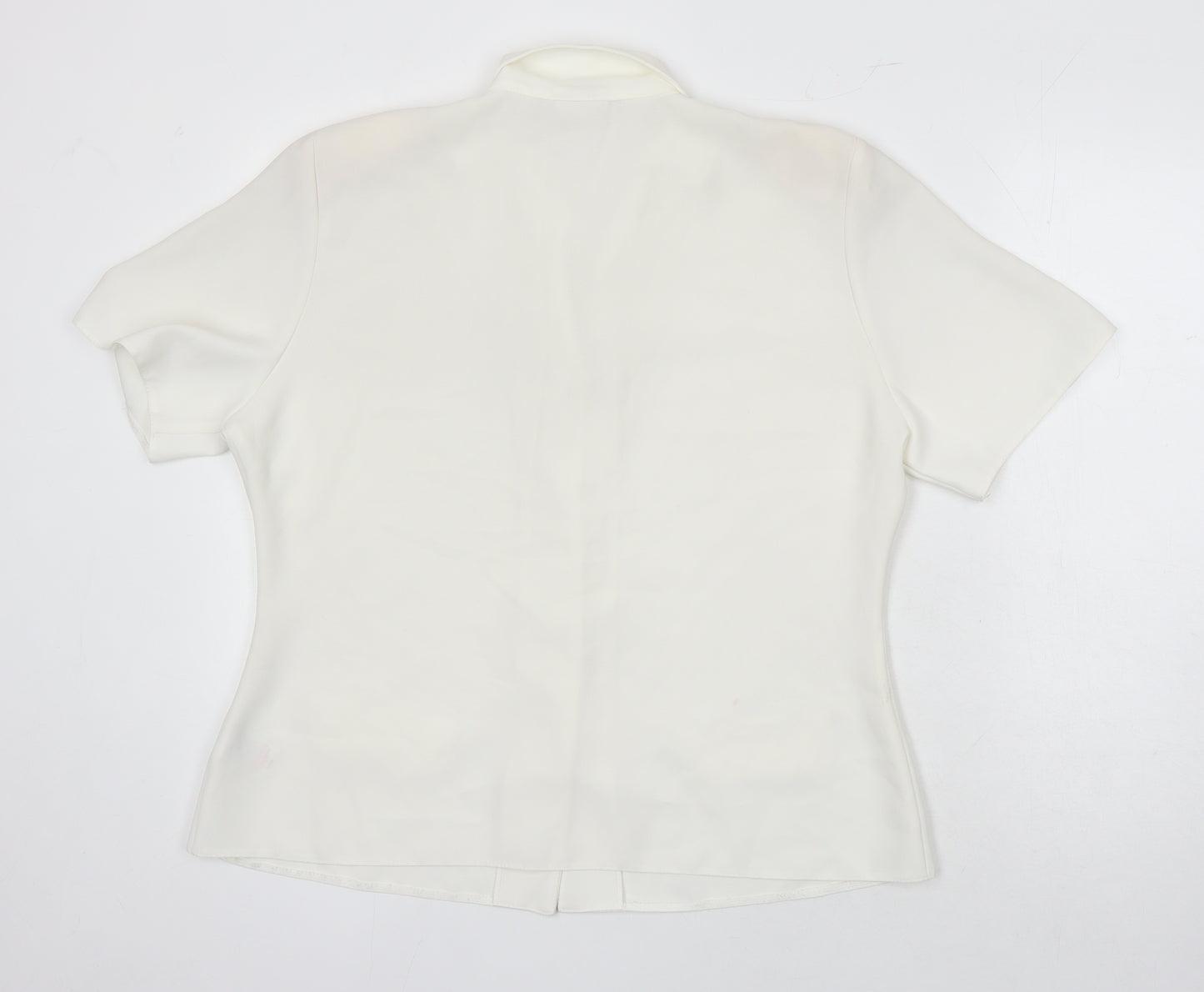 St Bernard Womens Ivory Polyester Tunic Blouse Size 16 Collared