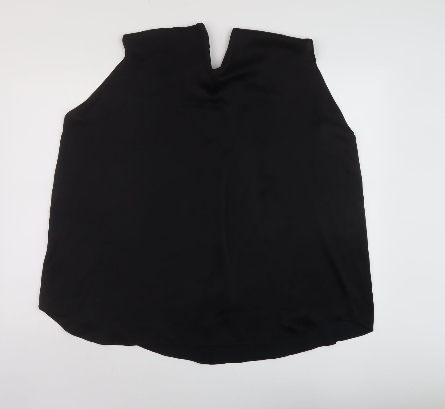 Marks and Spencer Womens Black Polyester Basic Tank Size 22 V-Neck