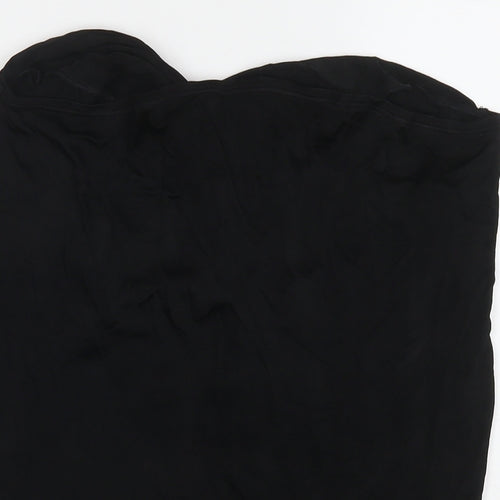 River Island Womens Black Viscose Basic Blouse Size 12 V-Neck