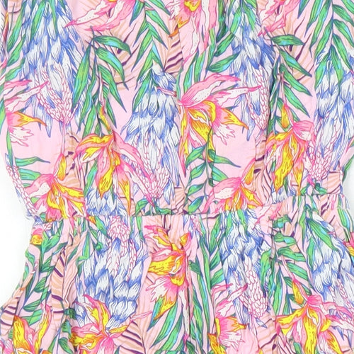 H&M Womens Multicoloured Geometric 100% Viscose Playsuit One-Piece Size 6