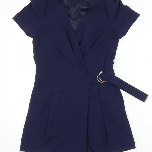 Karen Millen Womens Blue 100% Polyester Playsuit One-Piece Size 8