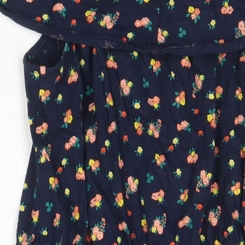 NEXT Girls Multicoloured Floral 100% Cotton A-Line Size 10 Years Boat Neck