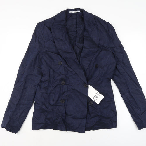 Zara Womens Blue Jacket Size S Button